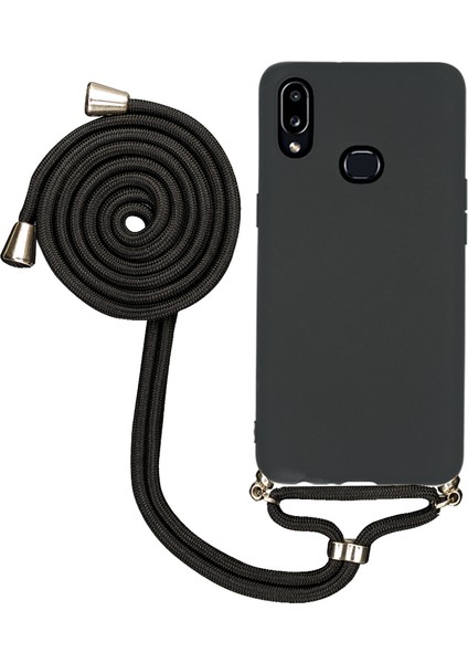 Huawei Y6P Uyumlu Kılıf Silikon Boyundan Askılı Ipli Lansman Kapak Renkli Tpu