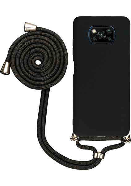 Xiaomi Redmi Note 9 Pro Max Uyumlu Kılıf Silikon Boyundan Askılı Ipli Lansman Kapak Renkli Tpu