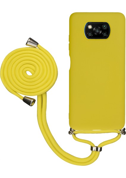 Xiaomi Redmi Note 9s Uyumlu Kılıf Silikon Boyundan Askılı Ipli Lansman Kapak Renkli Tpu