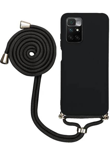 Xiaomi Redmi 10C Uyumlu Kılıf Silikon Boyundan Askılı Ipli Lansman Kapak Renkli Tpu