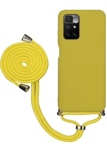 Xiaomi Redmi 10A Uyumlu Kılıf Silikon Boyundan Askılı Ipli Lansman Kapak Renkli Tpu