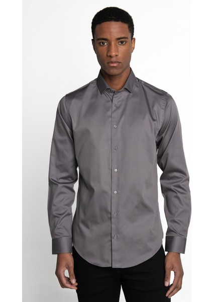 Slim Fit Koton Saten Premium Seri Erkek Gömlek fiyatları