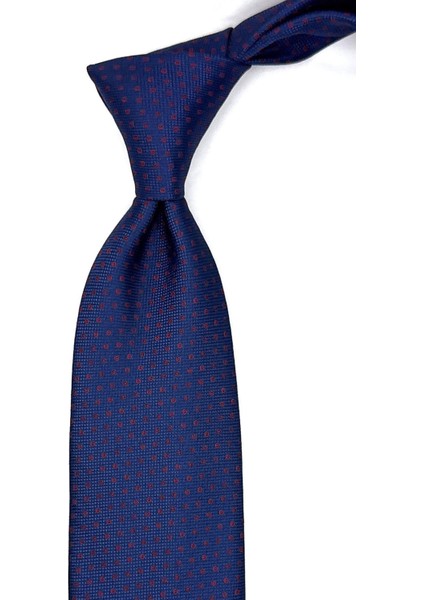 Lacivert Küçük Desen Mendilli Klasik Kravat KK11647