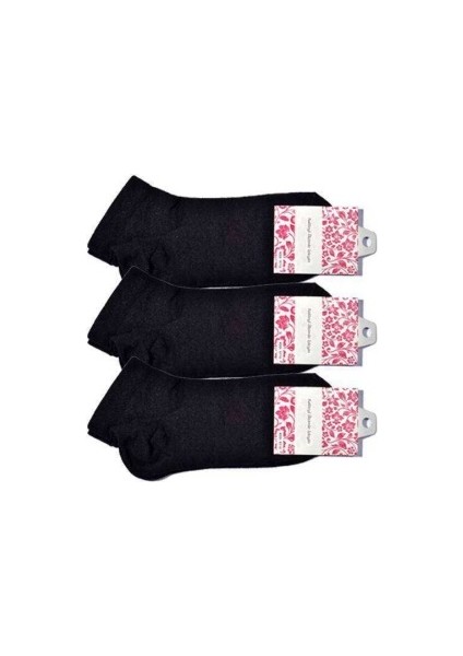 Siyah Kadın Bilek Çorap 3 çift