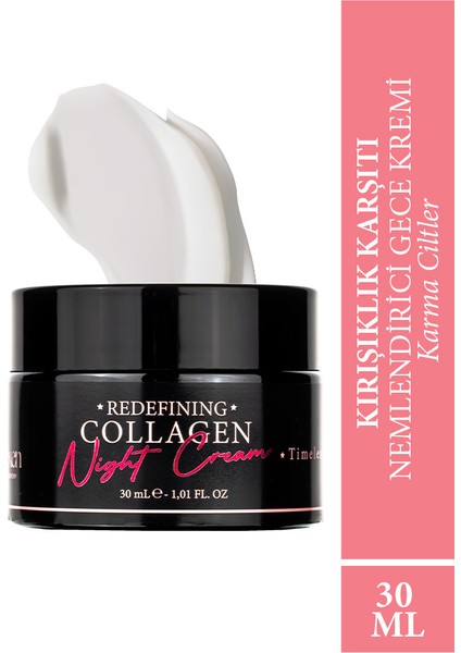 Pureexen Cosmetıcs Laboratory Redefining Collagen Night –tüm Ciltler Için Nemlendirici Gece Kremi