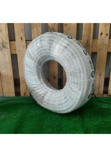 3/4" Lavabo Sifon Opak Hortum 50 Metre Beyaz Tahliye Hortumu