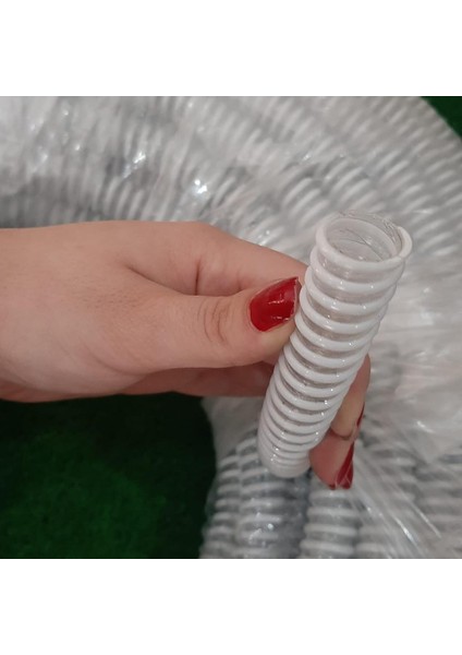 3/4" Lavabo Sifon Opak Hortum 50 Metre Beyaz Tahliye Hortumu