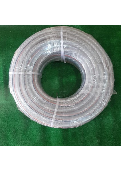 3/4" Telli Şeffaf Hortum Tip-A 50 Metre Tahliye Hortumu Direnaj Hortum