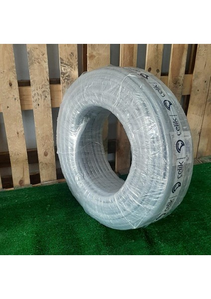 1/2" Süper Mavi Pvc Şeffaf Örgülü Sulama Hortumu 100 Metre Bahçe Tarla Sulama Hortum