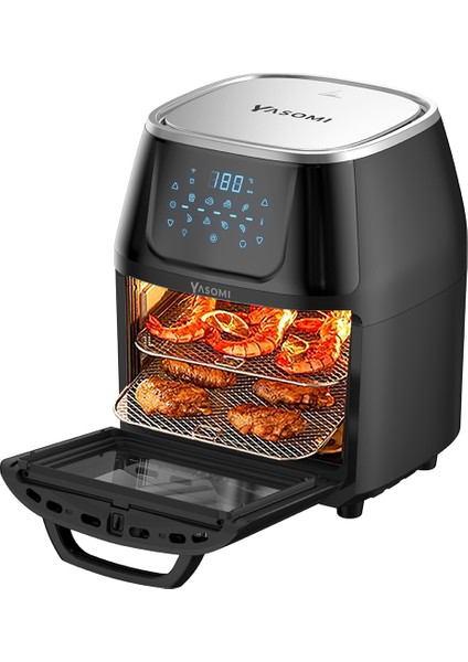Y88 Xxl Siyah 1500W 8 Litre Airfryer Oven Fritöz ( Yasomi Türkiye Garantili) indirimleri