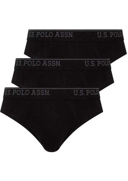 Erkek 3 Lü Likralı Coton Siyah Slip 83057