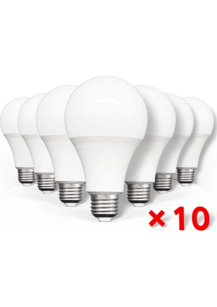 Led Ampul Günışığı Sarı Renk 9 Watt Tasarruflu  10 Lu Paket