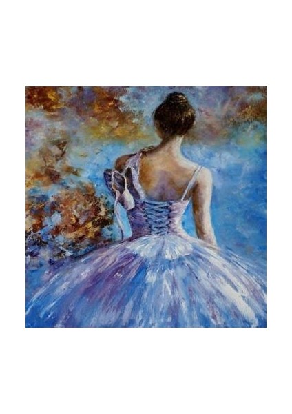 Sayılarla Boyama Seti Kasnaklı Balerinin Gidişi 50 x 65 cm