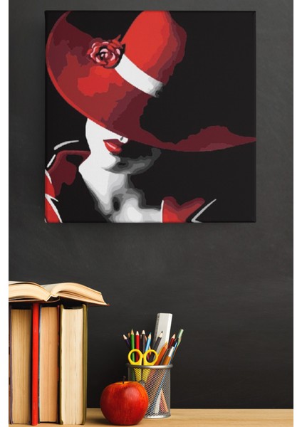 Sayılarla Boyama Seti Kasnaklı Marjinal Kadın 2 40 x 50 cm