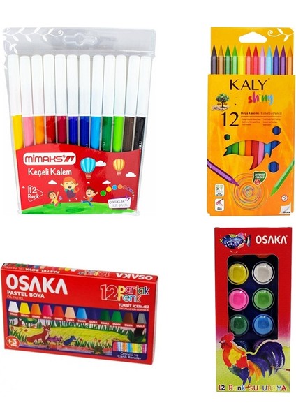 Öğrenci 4'lü Boyama Seti