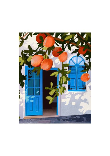 Sayılarla Boyama Seti Kasnaklı Yazlık Evim 50 x 65 cm