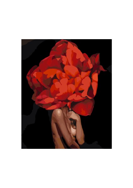 Sayılarla Boyama Seti Kasnaklı Kadınlar Çiçektir 11 60 x 75 cm