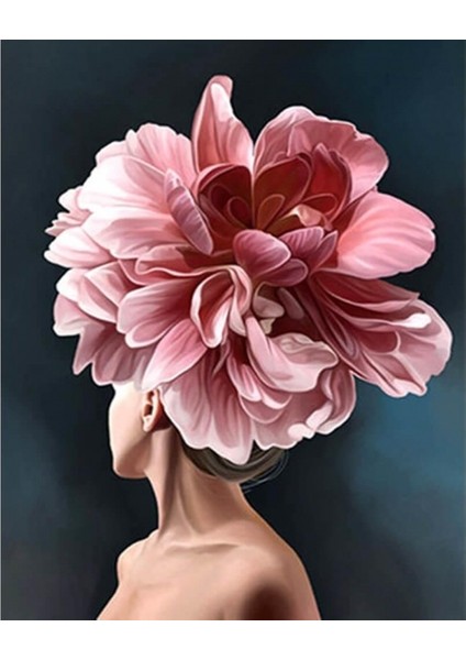 Sayılarla Boyama Seti Kasnaklı Kadınlar Çiçektir 14 60 x 75 cm