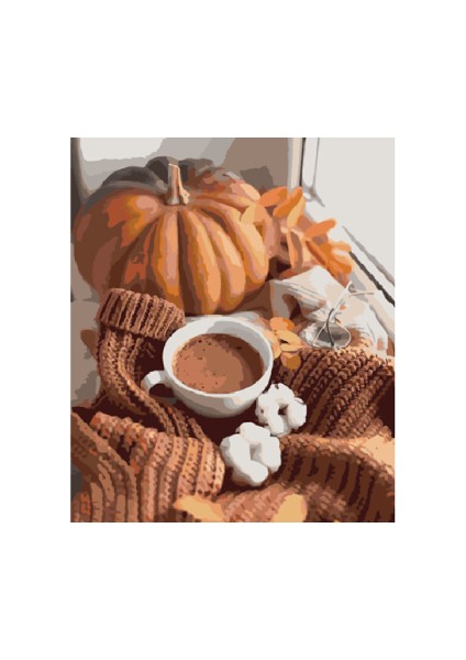 Sayılarla Boyama Seti Kasnaklı Sıcak Çikolata 60 x 75 cm