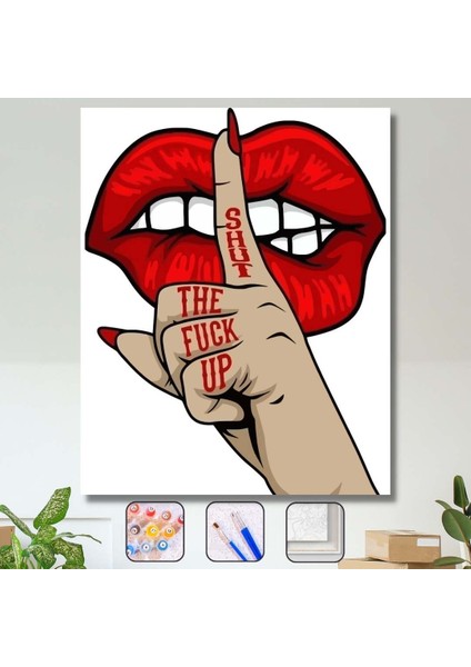 Sayılarla Boyama Seti Kasnaklı Sus 40 x 50 cm