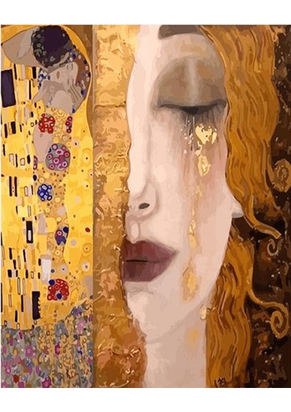 Gustav Klimt Iki Eser Sayılarla Boyama Seti Kasnaklı 60*75 cm fiyatları
