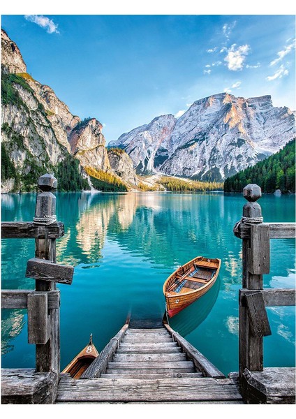 Italya Braies (Prags) Gölü Sayılarla Boyama Seti Kasnaklı 40 x 50 cm fiyatları