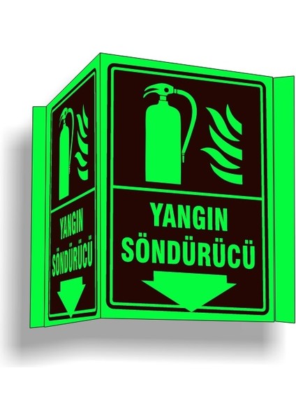 Fosforlu Panoramik Yangın Söndürücü Levhası