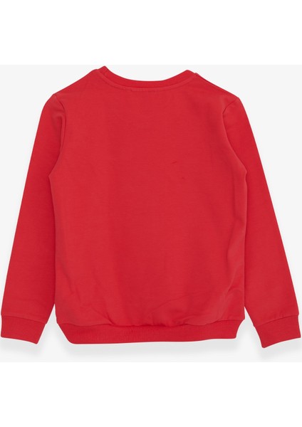 Kız Çocuk Sweatshirt Renkli Oje Baskılı 6-12 Yaş, Narçiçeği