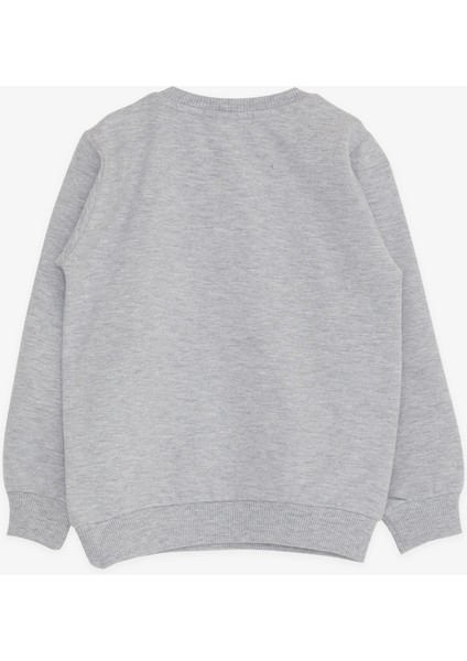 Kız Çocuk Sweatshirt Unicorn Baskılı 2-6 Yaş, Gri Melanj