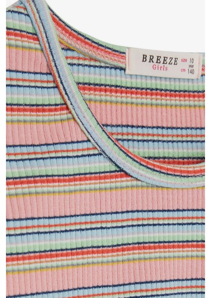 Kız Çocuk Uzun Kollu Tişört Renkli Çizgili 9-14 Yaş, Karışık Renk modelleri