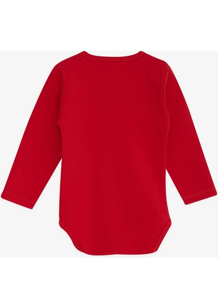 Erkek Bebek Çıtçıtlı Zıbın Body Yazı Baskılı 9 Ay-3 Yaş, Kırmızı