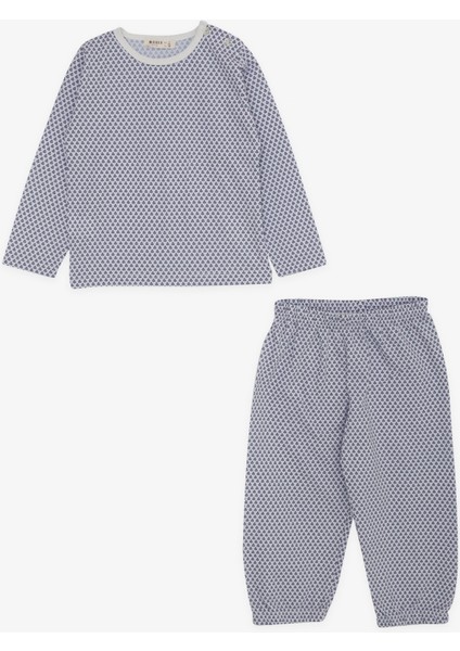 Kız Bebek Pijama Takımı Minik Çiçek Desenli 9 Ay-3 Yaş, Beyaz