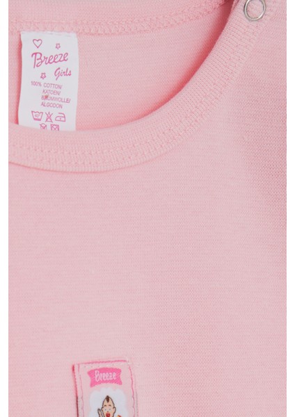 Kız Bebek Çıtçıtlı Zıbın Body Bebek Baskılı 9 Ay-3 Yaş, Pembe