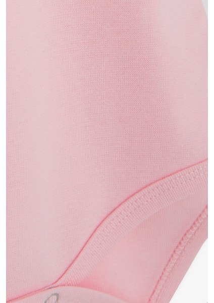 Kız Bebek Çıtçıtlı Zıbın Body Bebek Baskılı 9 Ay-3 Yaş, Pembe