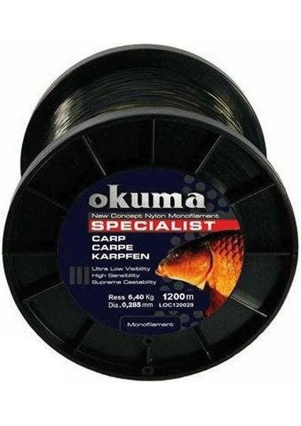Carp 1200 mt 17,00 Lb 7.73 kg 0,34 mm Camou Misina