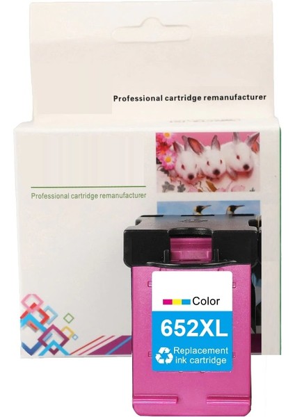 HP 652XL-F6V24AE (1115-2135-2136-3635-3636-3775-3785-3787-3790-3835-4535-4675-5075-5085-5275-5675) Muadil Renkli Kartuşu
