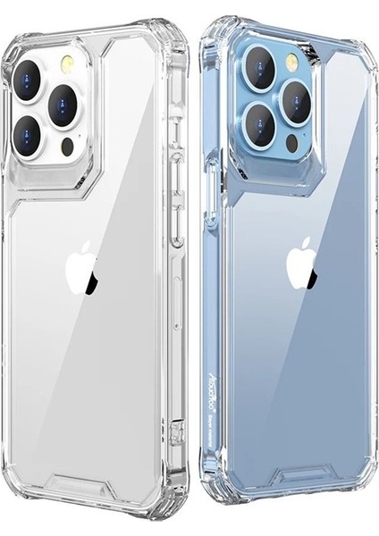 Apple iPhone 13 Pro Max Kılıf Darbe Korumalı Hopörlör Korumalı Alp Şeffaf + Ekran Koruyucu