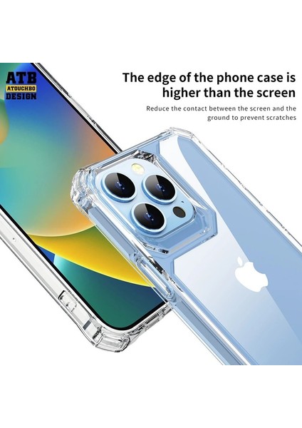 Apple iPhone 13 Pro Max Kılıf Darbe Korumalı Hopörlör Korumalı Alp Şeffaf + Ekran Koruyucu modelleri