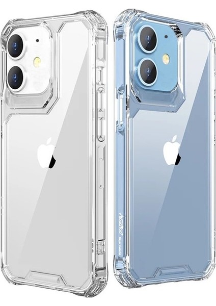 Apple iPhone 12 Kılıf Darbe Korumalı Hopörlör Korumalı Alp Şeffaf
