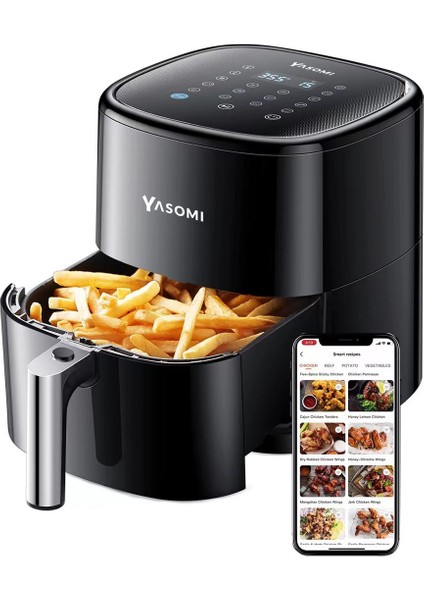 Y22 Air Fryer 1500W 5l Akıllı Fritöz (Yasomi Türkiye Garantili)