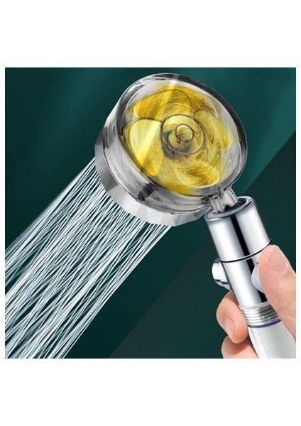 Buffer® Turbo Pervaneli ve Filtreli Su Tasarruflu 360 Derece Dönebilen Tazyikli Duş Başlığı modelleri