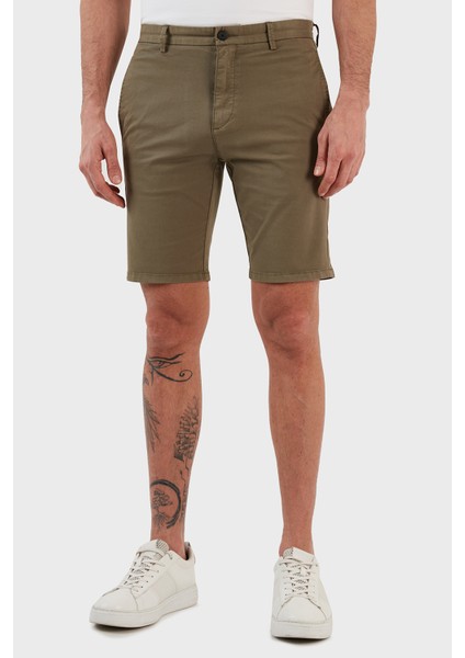 Pamuklu Normal Bel Slim Fit Chino Short Erkek Short 50471182 345