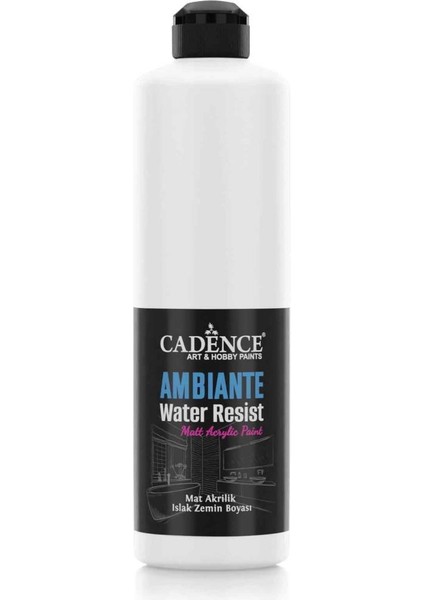 Ambiante Suya Dayanıklı Mat Akrilik Boya Beyaz 500 ml Islak Zeminler İçin