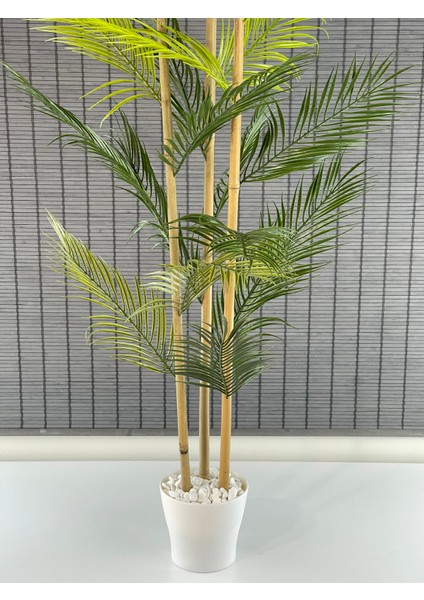 Yapay Çiçek Areka Ağacı Palmiye Ağacı Bambu Gövdeli Saksılı 18 Yaprak 125 cm fiyatları