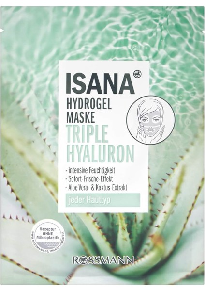 Hidrojel Maske Triple Hyalüron Aloe Vera ve Kaktüs