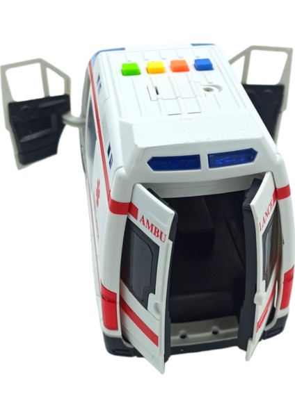 PopŞeker Ambulans Sesli Işıklı Kapıları Açılan 21CM. Sürtmeli Oyuncak Ambulans fırsatları