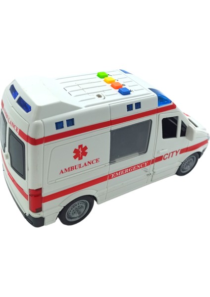 PopŞeker Ambulans Sesli Işıklı Kapıları Açılan 21CM. Sürtmeli Oyuncak Ambulans indirimleri