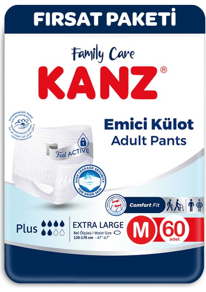 Emici Külot Hasta Bezi M Beden 60 Adet