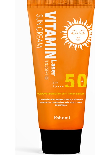 Korean Çil ve Leke Karşıtı Aydınlatıcı Vitamin Laser Spf 50+ Pa+++ Yüksek Koruyuculu Güneş Kremi