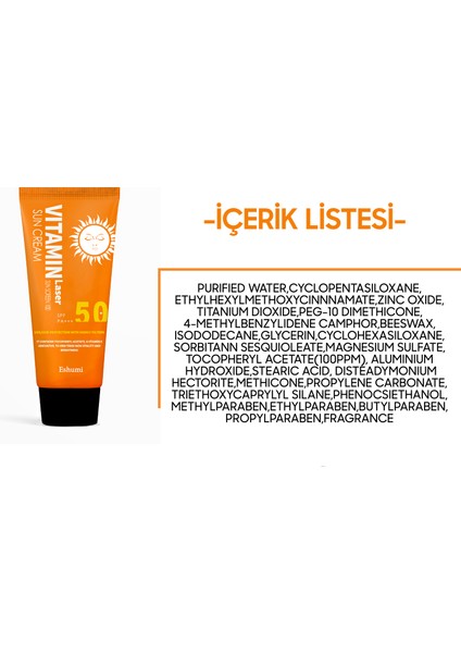 Korean Çil ve Leke Karşıtı Aydınlatıcı Vitamin Laser Spf 50+ Pa+++ Yüksek Koruyuculu Güneş Kremi